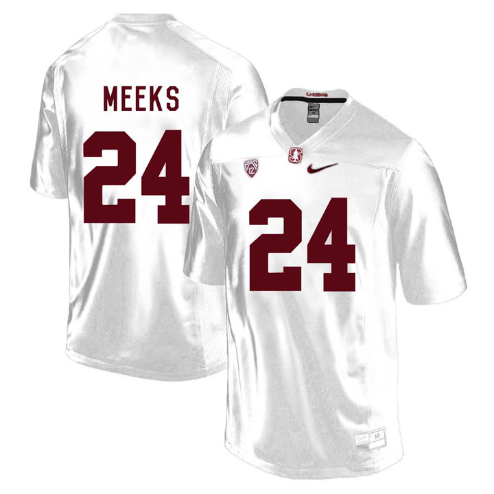 Stanford Cardinal #24 Quenton Meeks White College Football Jersey