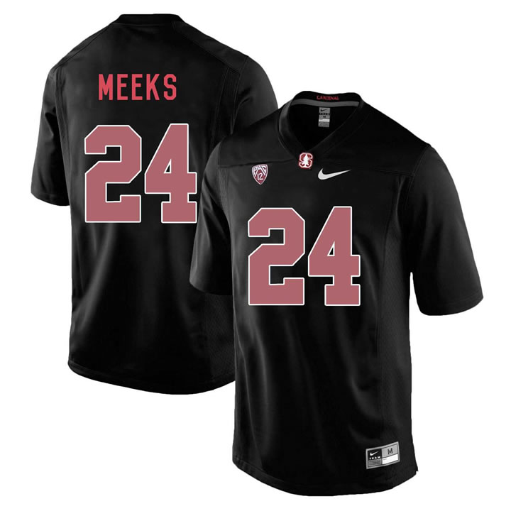 Stanford Cardinal #24 Quenton Meeks Blackout College Football Jersey