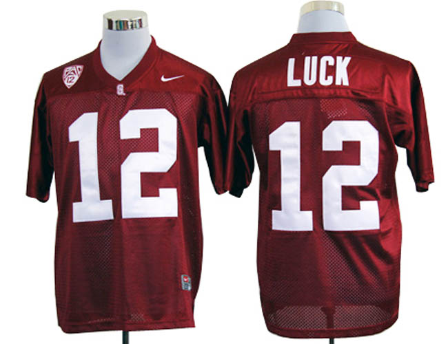 Standford Cardinals #12 Andrew Luck Red NCAA Jerseys