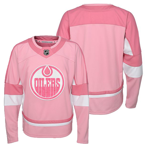 Child Girls NHL Edmonton Oilers #Blank Pink