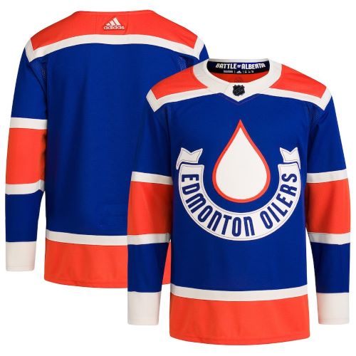 Mens NHL Edmonton Oilers #Blank Adidas Primegreen 2023 Heritage Classic Royal Blue