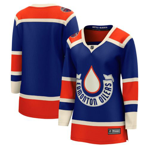 Womens NHL Edmonton Oilers #Blank Fanatics Branded 2023 Heritage Classic Breakaway Jersey