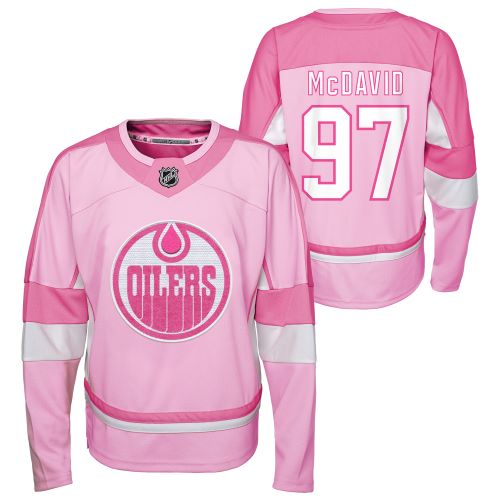 Youth Girls NHL Edmonton Oilers #97 Connor McDavid Pink