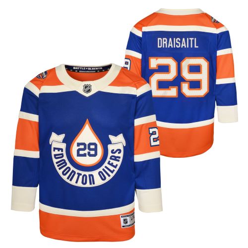 Mens NHL Edmonton Oilers #29 Leon Draisaitl 2023 Heritage Classic Royal Blue