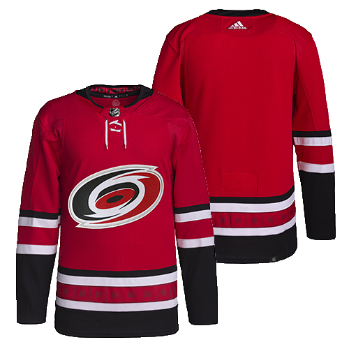 Customized Mens NHL Carolina Hurricanes Adidas Primegreen Home Red