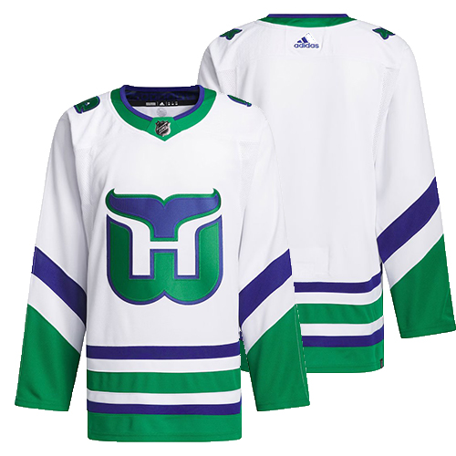 Customized Mens NHL Carolina Hurricanes Adidas Primegreen White Whalers