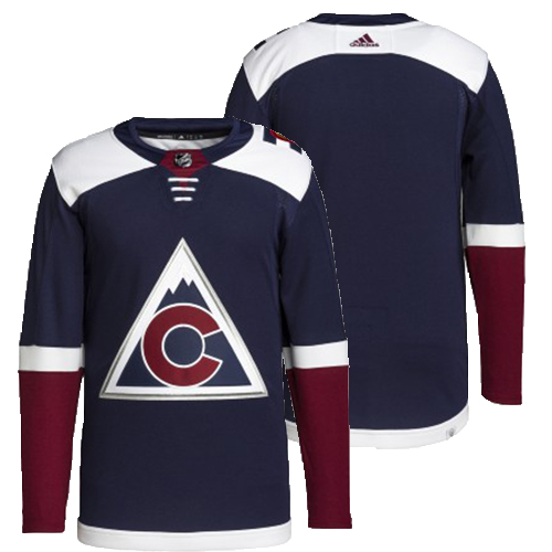 Customized Mens NHL Colorado Avalanche Adidas Primegreen Alternate Navy
