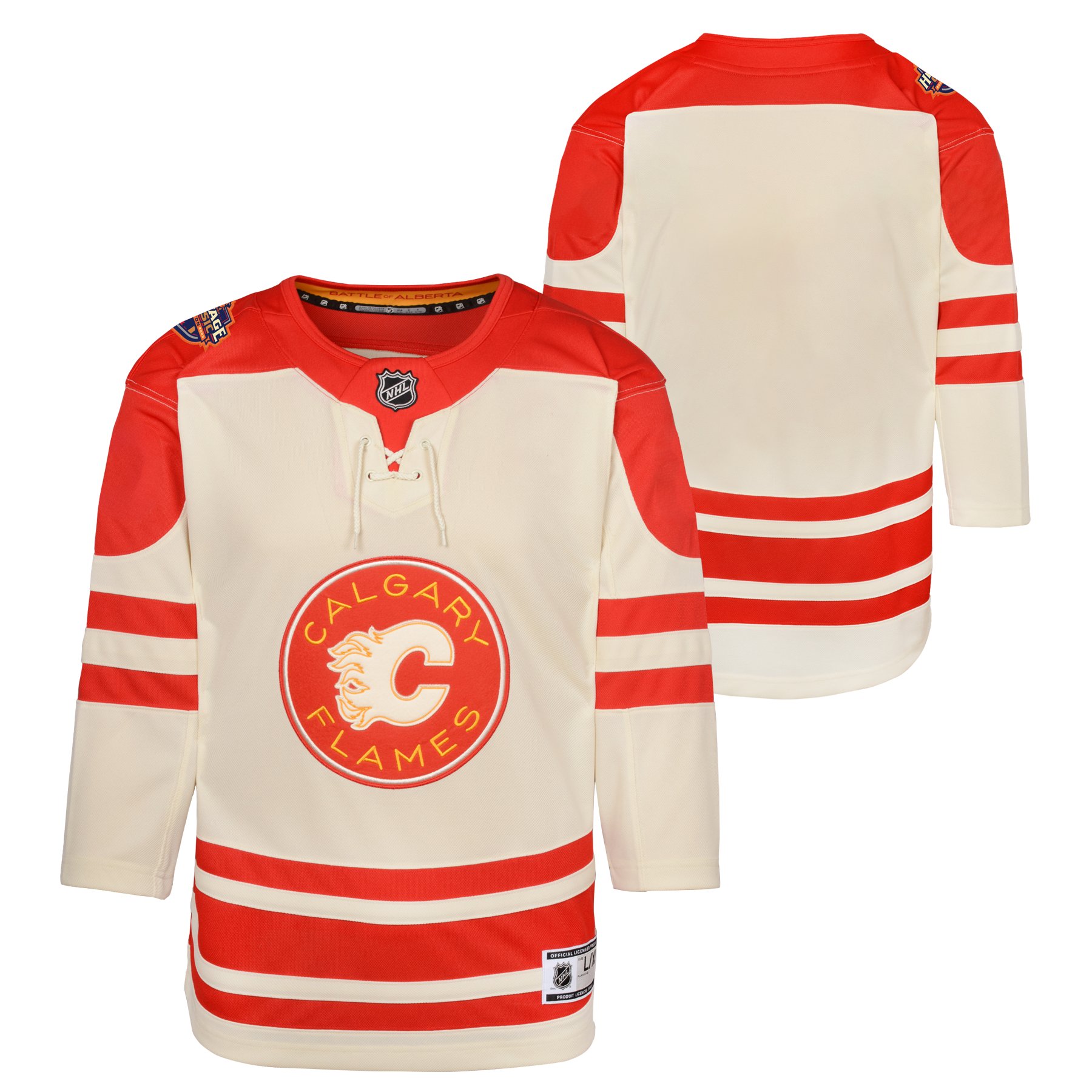 Mens NHL Calgary Flames 2023 #Blank Heritage Classic Cream