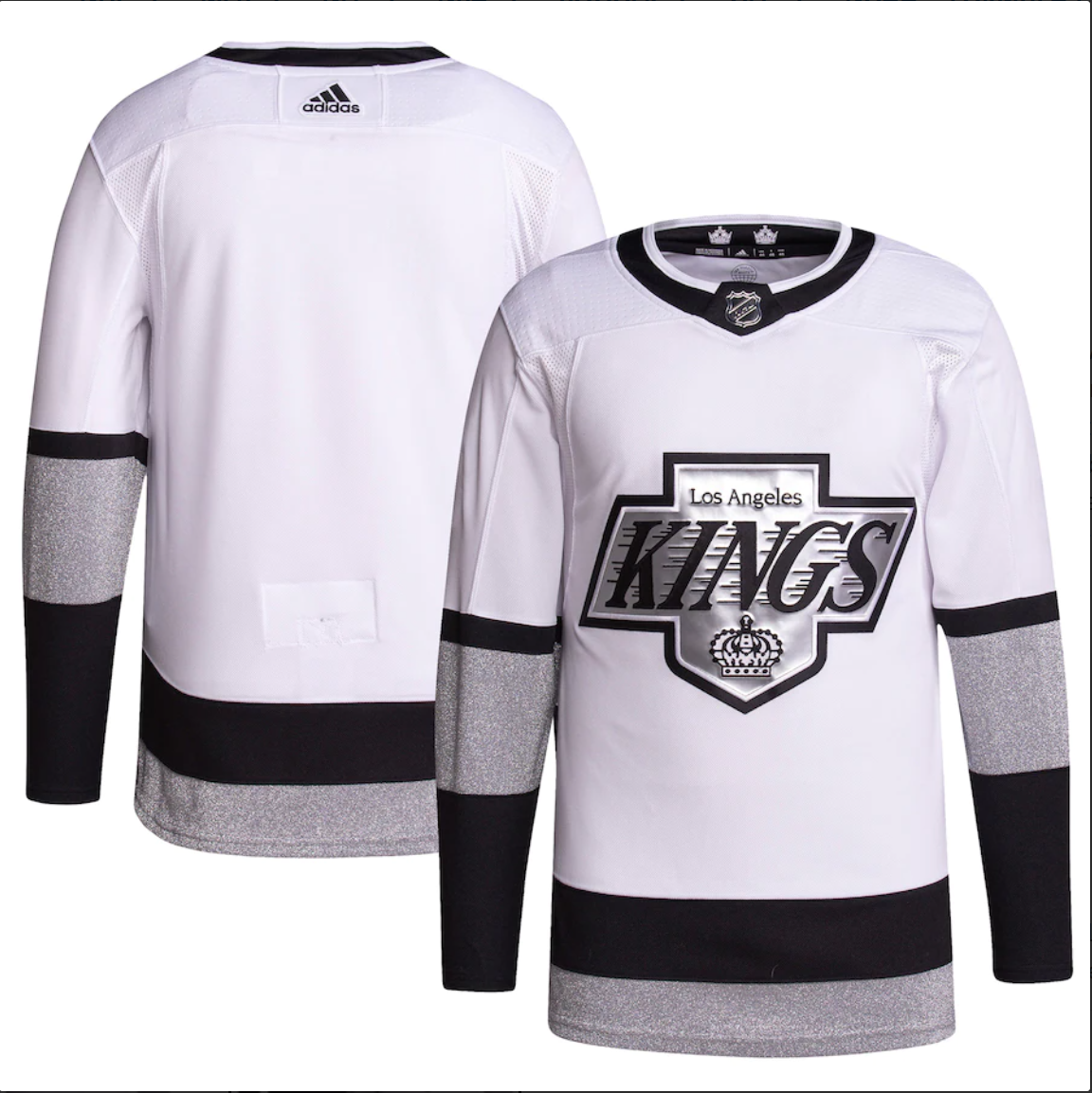 Customized Mens NHL Los Angeles Kings Adidas Primegreen Alternate White