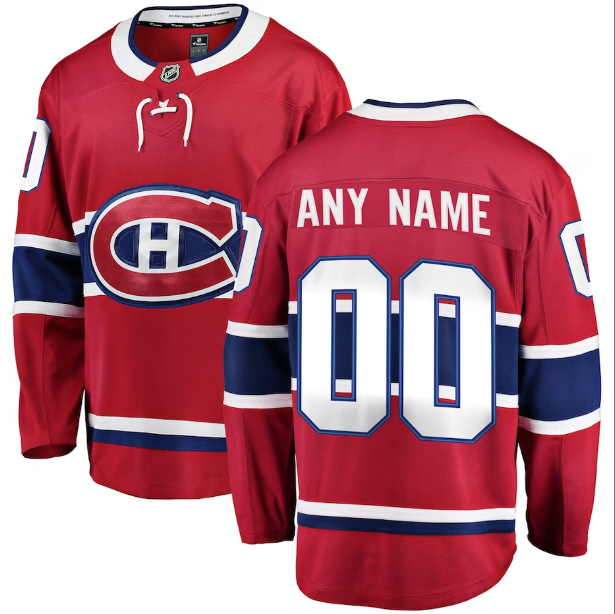 Customized Mens NHL Montreal Canadiens Adidas Primegreen Away Red
