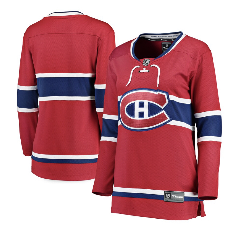 Customized Womens NHL Montreal Canadiens Fanatics Branded Breakaway Home Jersey