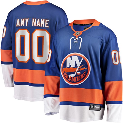 Customized Mens NHL New York Islanders Adidas Primegreen Home Blue