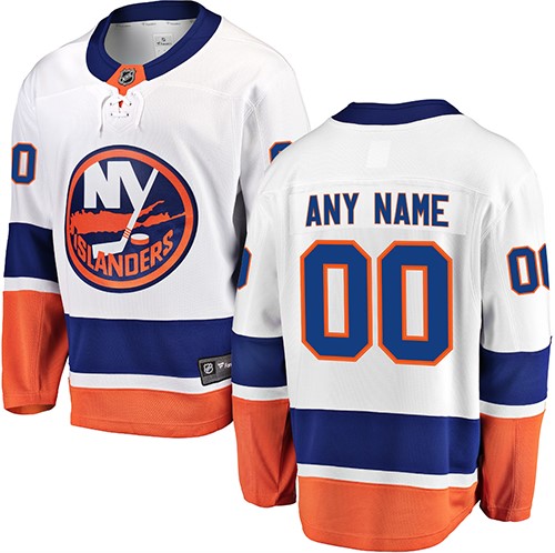 Customized Mens NHL New York Islanders Adidas Primegreen Home White