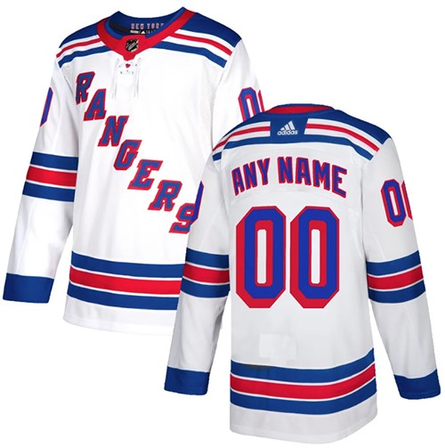 Customized Mens NHL New York Rangers Adidas Primegreen Home White