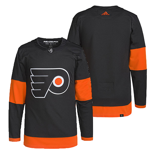 Customized Mens NHL Philadelphia Flyers Adidas Primegreen Alternate Black
