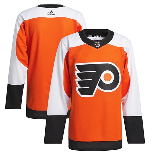 Customized Mens NHL Philadelphia Flyers Adidas Primegreen Home Orange