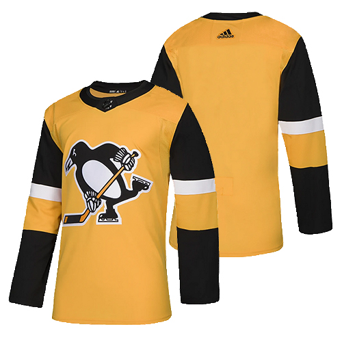 Customized Mens NHL Pittsburgh Penguins Adidas Alternate
