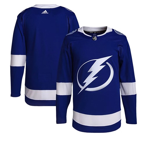 Customized Mens NHL Tampa Bay Lightning Adidas Primegreen Home Blue