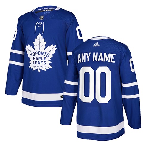 Customized Mens NHL Toronto Maple Leafs Adidas Primegreen Home Blue