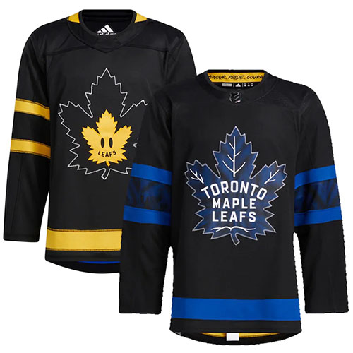 Customized Mens NHL Toronto Maple Leafs x drew house Adidas Primegreen Alternate Reversible