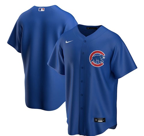 Customized Mens MLB Chicago Cubs Nike Royal Alternate Replica Team Jersey