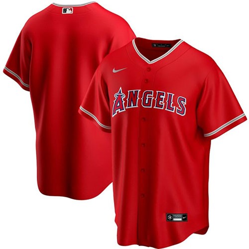 Customized Mens MLB Los Angeles Angels Nike Red Alternate Replica Team Jersey