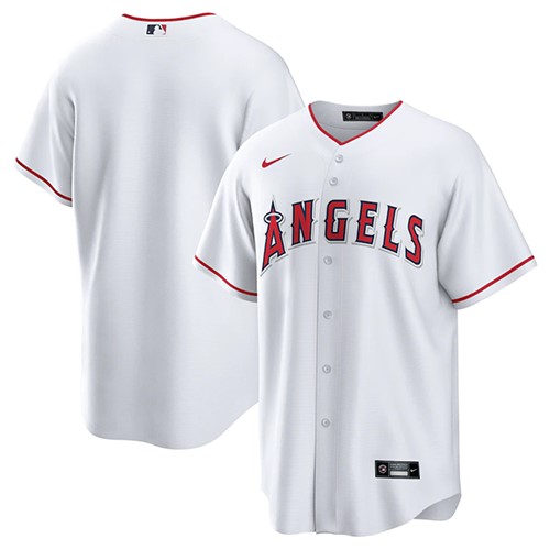 Customized Mens MLB Los Angeles Angels Nike White Home Replica Team Jersey