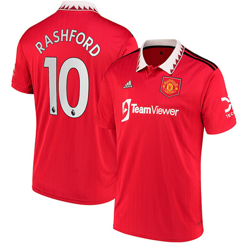 Mens Adidas Manchester United #10 Marcus Rashford 2223 Home Jersey