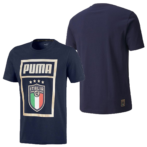 Mens Italy National Soccer Team Puma DNA Navy T-Shirt