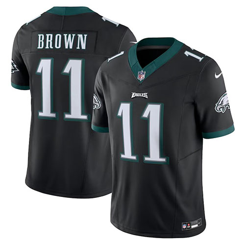 Mens NFL Philadelphia Eagles #11 A.J. Brown Nike Vapor F.U.S.E. Limited Jersey