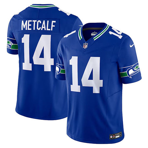 Mens NFL Seattle Seahawks #14 DK Metcalf Alternate Nike Vapor F.U.S.E. Limited Jersey
