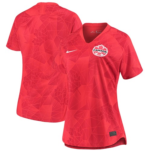 Womens Canada Soccer Nike 202223 Home Red Replica Blank Jersey