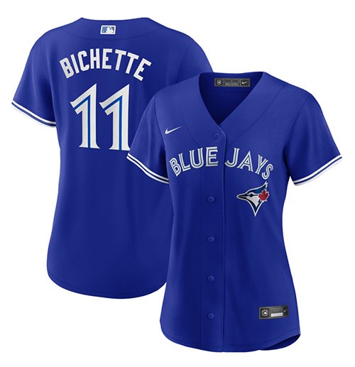 Womens MLB Toronto Blue Jays #11 Bo Bichette Nike Royal Blue Alternate Replica Team Jersey