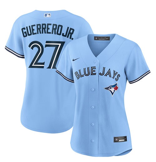 Womens MLB Toronto Blue Jays Vladimir Guerrero Jr. Nike Powder Blue Alternate Replica Team Jersey