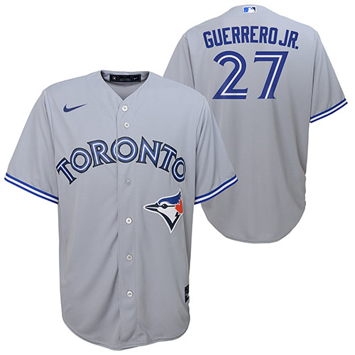 Youth MLB Toronto Blue Jays #27 Vladimir Guerrero Jr. Nike Grey Road Replica
