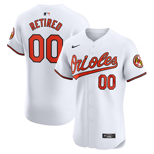 Customized Mens Baltimore Orioles Nike Home Elite Pick-A-Player Retired Roster Jersey - White