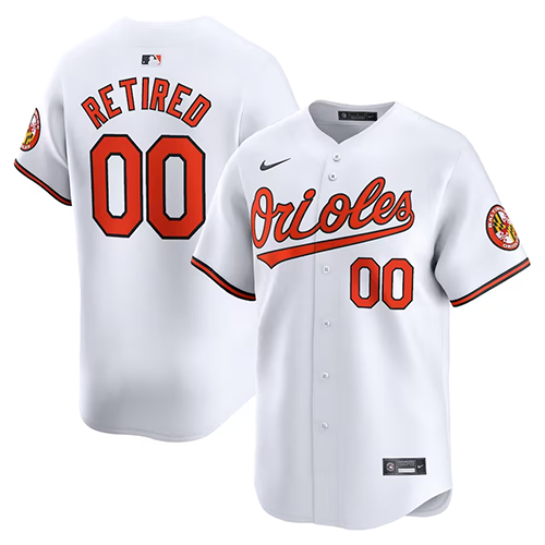 Customized Mens Baltimore Orioles Nike Home Limited Pick-A-Player Retired Roster Jersey - White