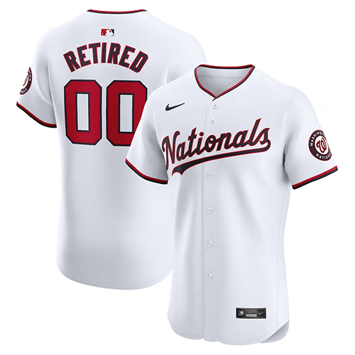 Customized Mens Washington Nationals Nike Home Elite Pick-A-Player Retired Roster Jersey - White