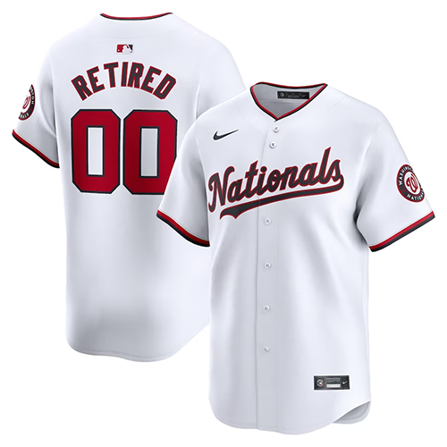 Customized Mens Washington Nationals Nike Home Limited Pick-A-Player Retired Roster Jersey - White