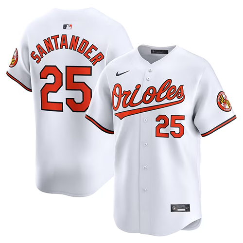 Mens #25 Anthony Santander Baltimore Orioles Nike Home Limited Player Jersey - White