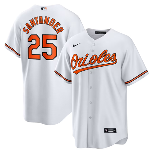 Mens #25 Anthony Santander Baltimore Orioles Nike Replica Player Jersey - White