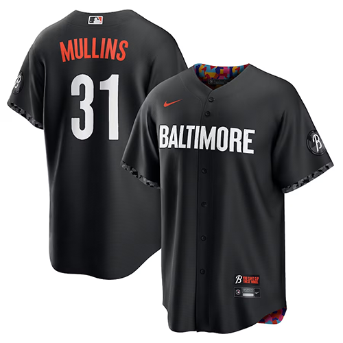 Mens #31 Cedric Mullins Baltimore Orioles Nike City Connect Replica Player Jersey - Black