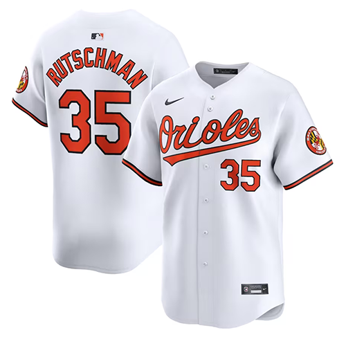 Mens #35 Adley Rutschman Baltimore Orioles Nike Home Limited Player Jersey - White