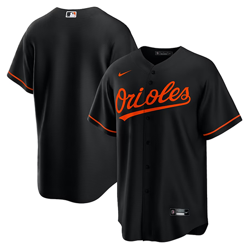 Mens #Blank Baltimore Orioles Nike Alternate Replica Team Jersey - Black