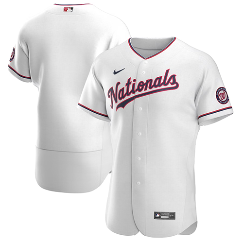 Mens #Blank Washington Nationals Nike Alternate Authentic Team Jersey - White