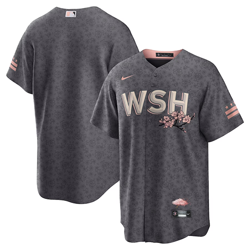 Mens #Blank Washington Nationals Nike City Connect Replica Team Jersey - Gray