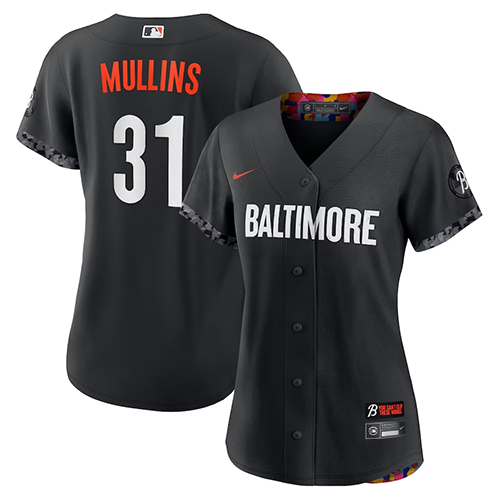Women #31 Cedric Mullins Baltimore Orioles Nike Women's City Connect Replica Player Jersey - Black