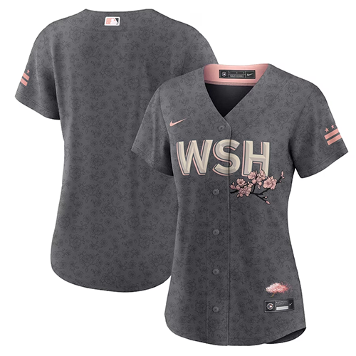 Womens #Blank Washington Nationals Nike Women's City Connect Replica Team Jersey - Gray