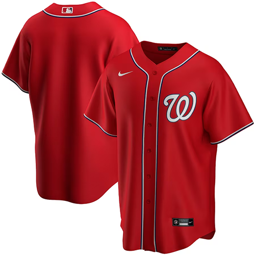 Youth #Blank Washington Nationals Nike Alternate Replica Team Jersey - Red