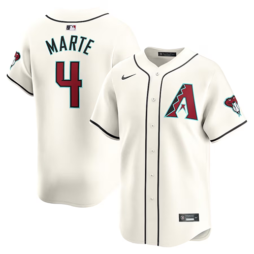 Arizona Diamondbacks #4 Ketel Marte Nike Home Limited Player Jersey - White